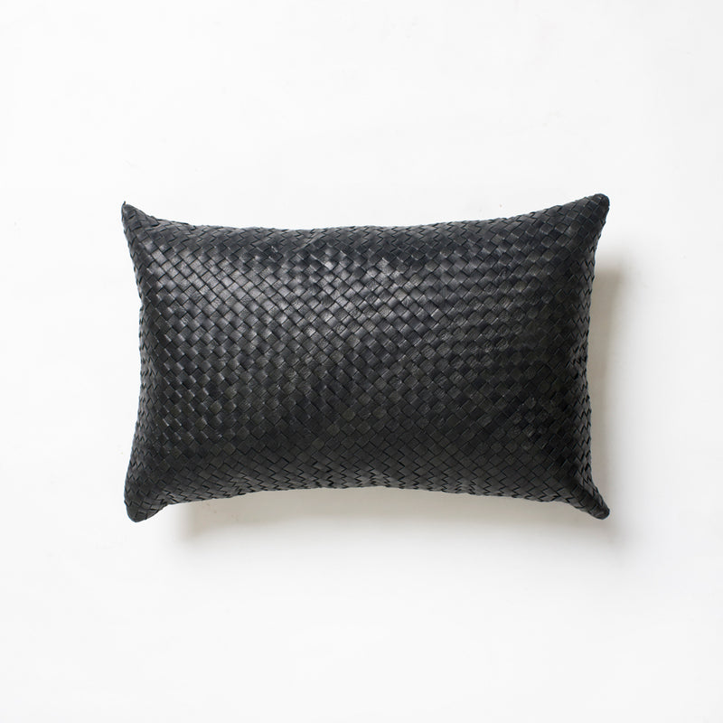 Fred Full Leather Cushion Cover - Black